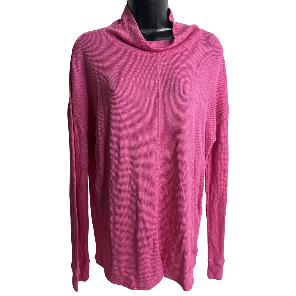 Sanctuary Sweater Womens Small Pink Long Sleeve Waffle Knit Pullover Lightweight